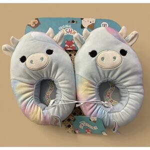 Original Squishmallows Kids Slippers 13/1 Unicorn Pastel Tie Dye Plush Jazwares